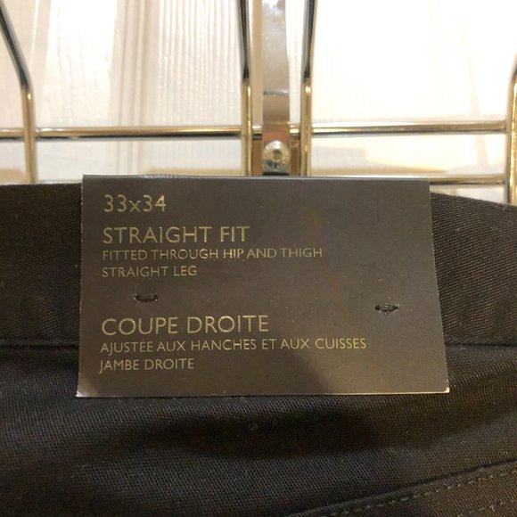 RW&CO Men's Straight Fit Fitted Through Hip & Thigh Trouser Black Size 33x34 NEW - Picture 7 of 7